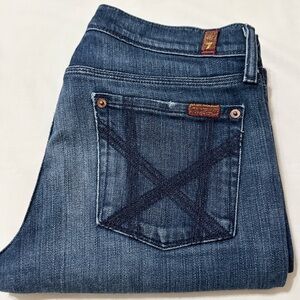 7 For All Mankind Women’s Mia Lowrise Bootcut Stretch Blue Denim Jeans - 29